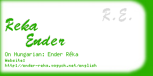 reka ender business card
